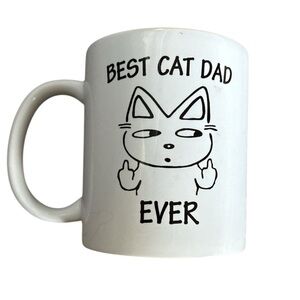 Best Cat Dad Ever White Mug
